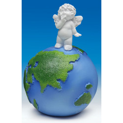 ''Igor / Olga" Engel Spardose Weltkugel