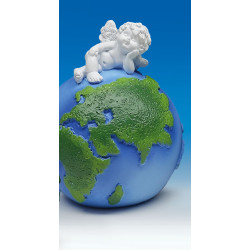 ''Igor / Olga" Engel Spardose Weltkugel