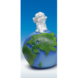 ''Igor / Olga" Engel Spardose Weltkugel