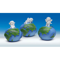 ''Igor / Olga" Engel Spardose Weltkugel